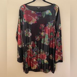 Express. Sequin floral mini dress. Sz L.